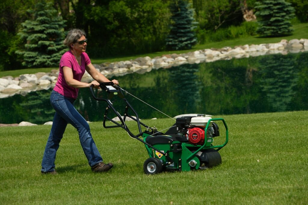 Spring Lawn Aeration. Preparing lawn for Summer