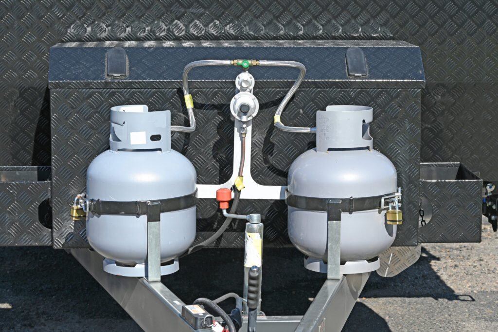 Two LPG gas bottles